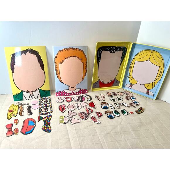 Magnetic Fun Magnetic Silly Faces Set 1 Collectors Edition Lee Publications RARE - Picture 5 of 5